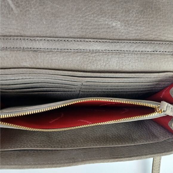 Hammitt AJ Crossbody Clutch Grey/Natural/Brushed Gold - Picture 4 of 9